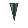 Garden Accents: 4.5 Green Conical Cemetery Vase